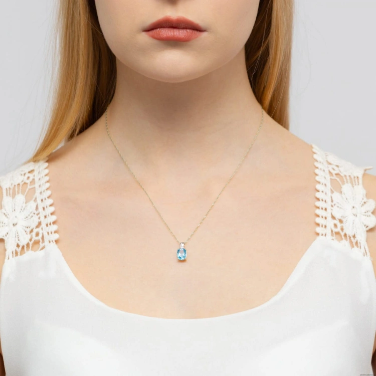Zawieszka Z0400 Topaz 2,40ct białe złoto
