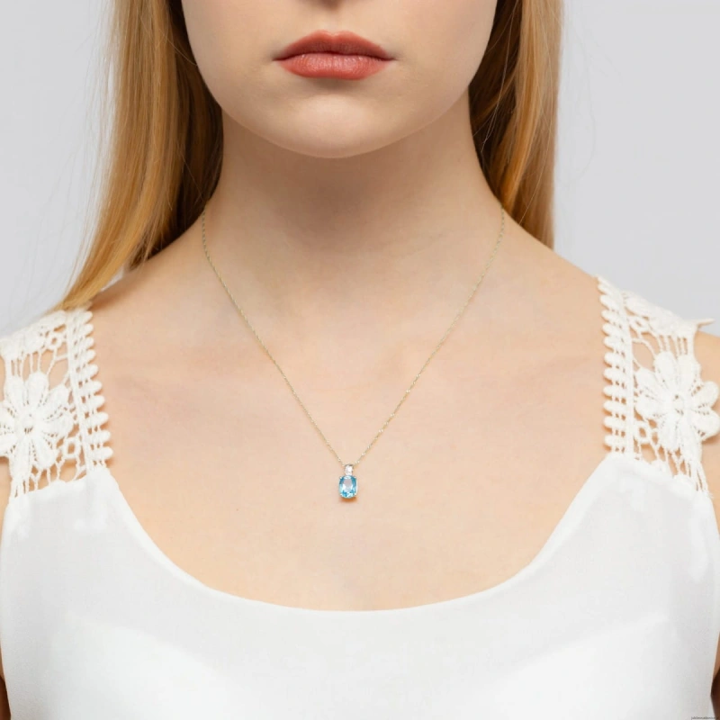 Zawieszka Z0400 Topaz 2,40ct białe złoto