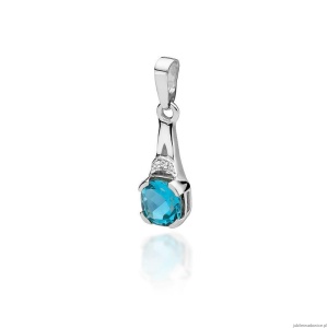 Zawieszka Z0040 Topaz 1,10ct białe złoto