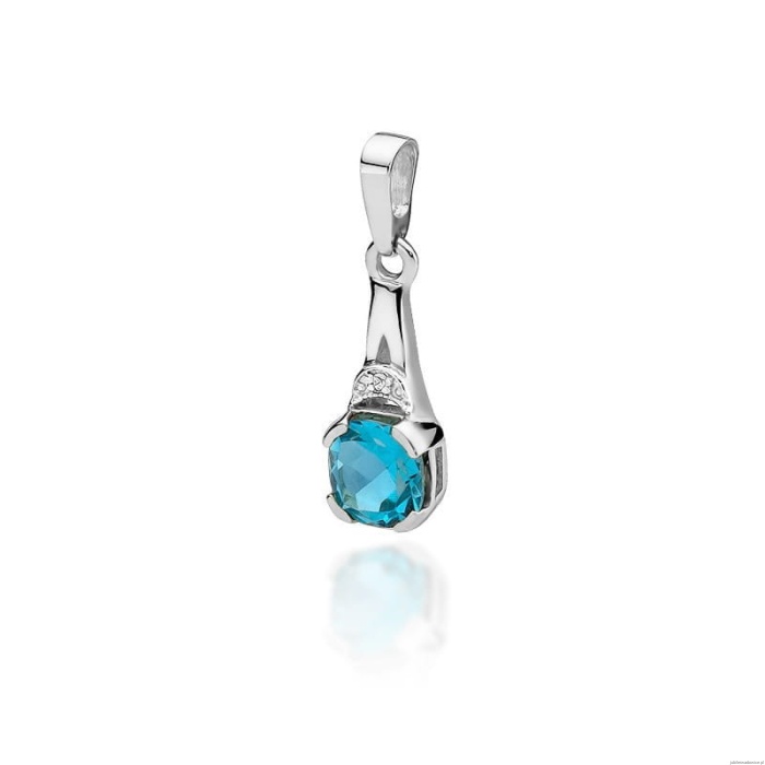 Zawieszka Z0040 Topaz 1,10ct białe złoto