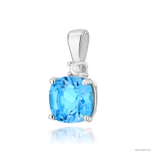 Zawieszka Z003 Topaz 1,10ct białe złoto