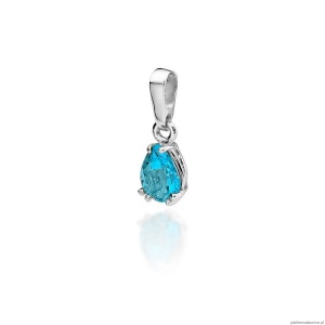 Zawieszka Z006 Topaz 0,90ct białe złoto