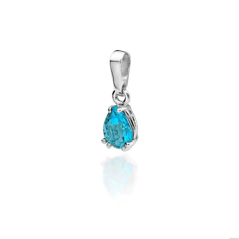 Zawieszka Z006 Topaz 0,90ct białe złoto