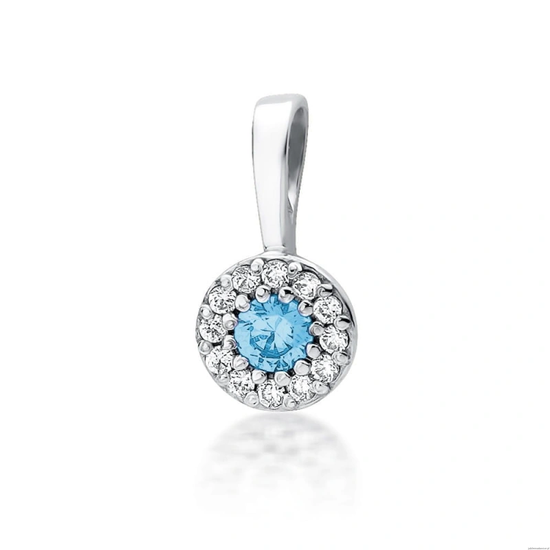 Zawieszka Z0443 Topaz 0,15ct białe złoto
