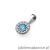 Zawieszka Z0443 Topaz 0,15ct białe złoto