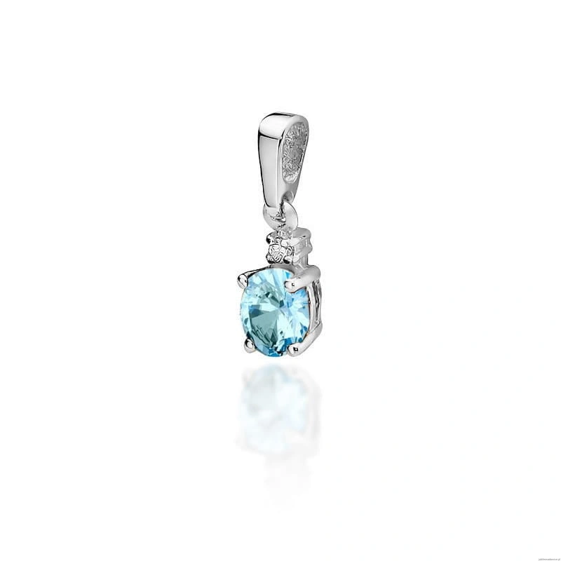 Zawieszka Z0001 Topaz 0,50ct białe złoto