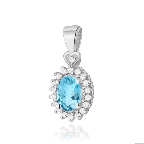 Zawieszka Z0312 Topaz 0,50ct białe złoto