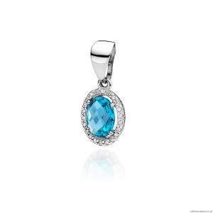 Zawieszka Z0080 Topaz 1,70ct białe złoto