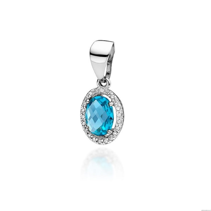 Zawieszka Z0080 Topaz 1,70ct białe złoto