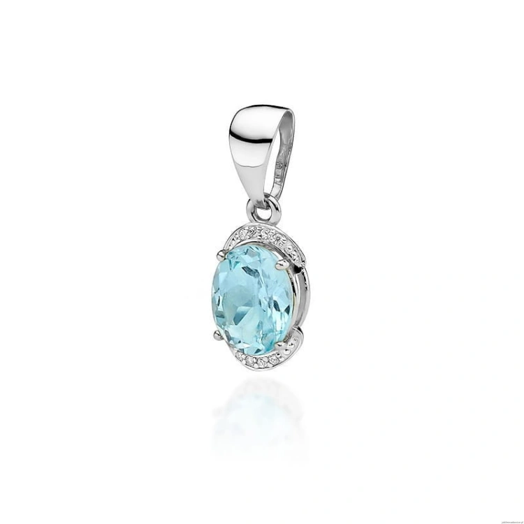 Zawieszka Z0150 Topaz 3,00ct białe złoto