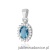 Zawieszka Z0312 Topaz London Blue 0,50ct białe złoto