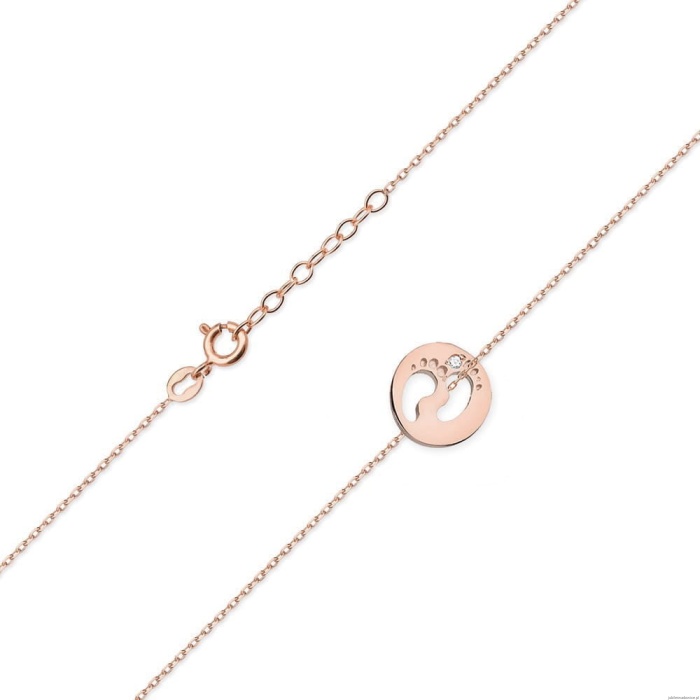 Naszyjnik C005 z diamentami różowe złoto