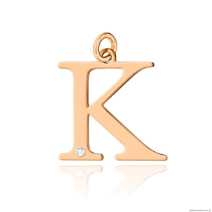 Zawieszka Z0069 Diament 0,005ct - litera K - różowe złoto
