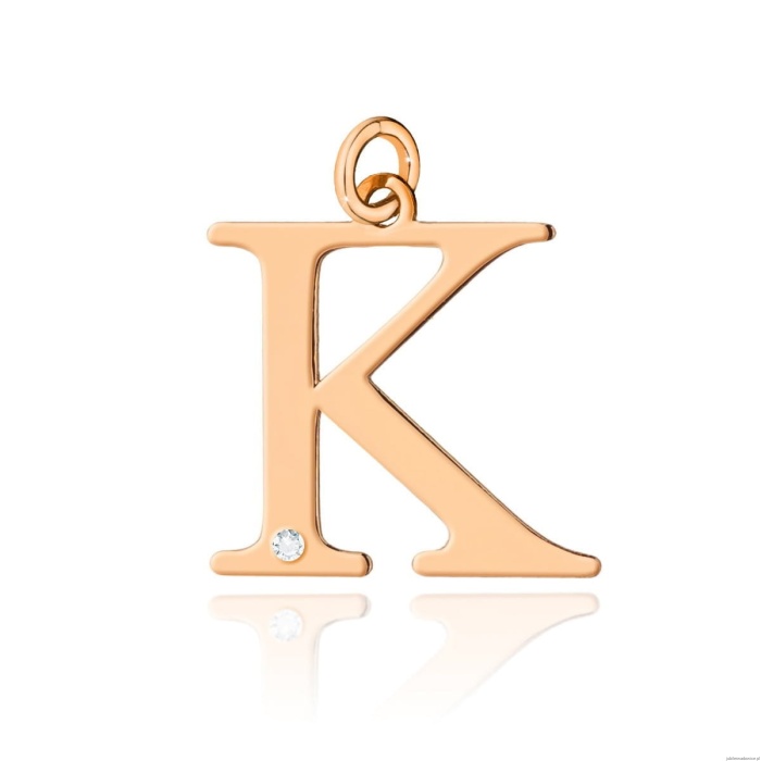 Zawieszka Z0069 Diament 0,005ct - litera K - różowe złoto