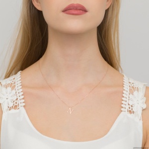Zawieszka Z0069 Diament 0,005ct - litera N - różowe złoto