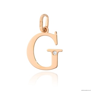 Zawieszka Z0069 Diament 0,005ct - litera G - różowe złoto
