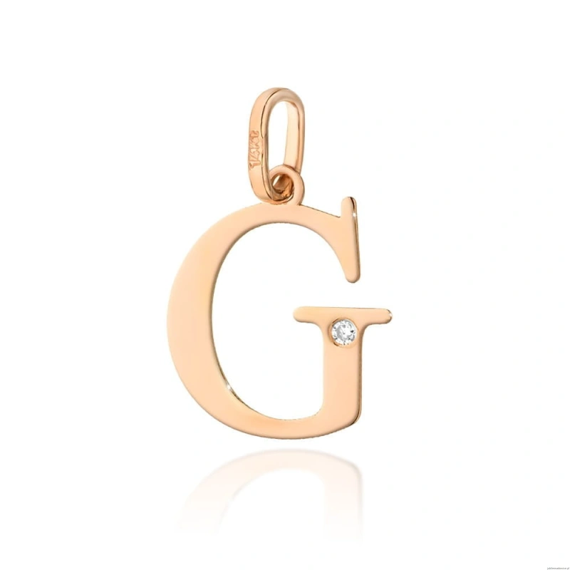Zawieszka Z0069 Diament 0,005ct - litera G - różowe złoto