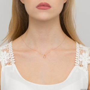 Zawieszka Z0069 Diament 0,005ct - litera G - różowe złoto