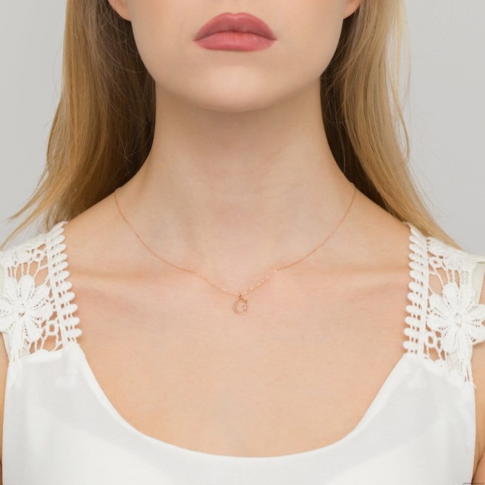 Zawieszka Z0069 Diament 0,005ct - litera G - różowe złoto