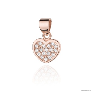 Zawieszka S020 z diamentami różowe złoto