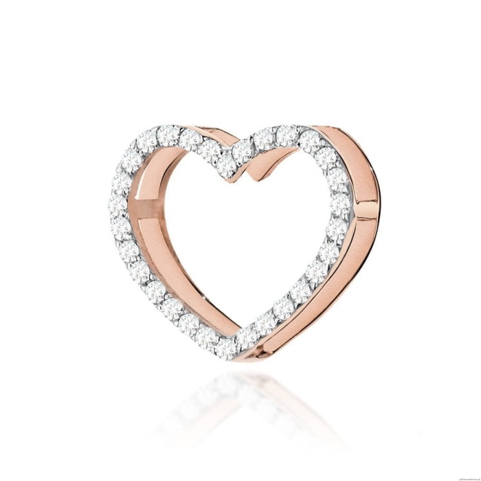 Zawieszka S027 z diamentami różowe złoto