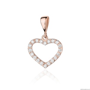 Zawieszka S019 z diamentami różowe złoto