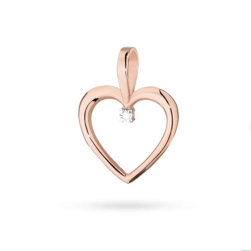 Zawieszka S025 Diament 0,005ct różowe złoto