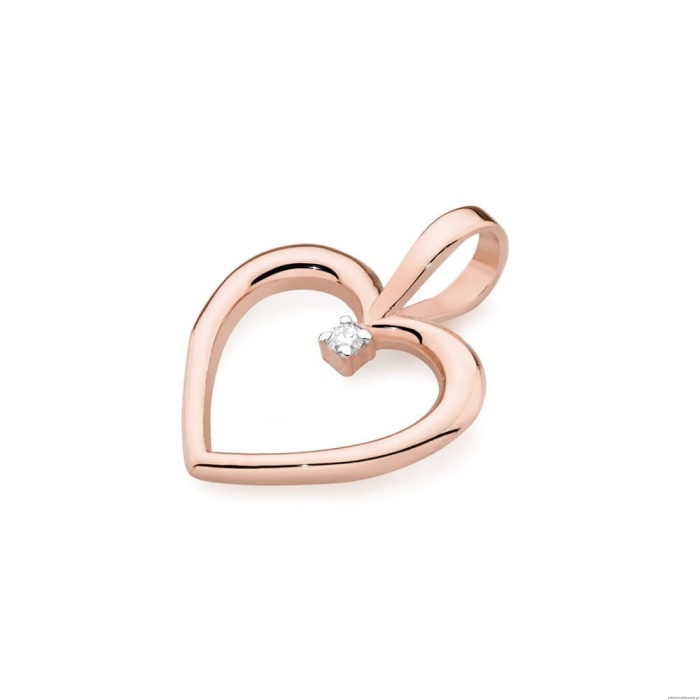 Zawieszka S025 Diament 0,005ct różowe złoto