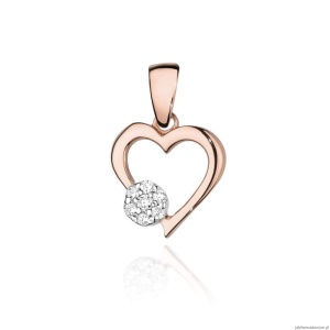 Zawieszka S021 Diament 0,0145ct różowe złoto