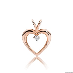 Zawieszka S003 Diament 0,04ct różowe złoto