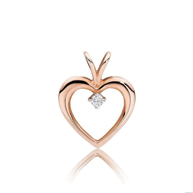 Zawieszka S003 Diament 0,04ct różowe złoto