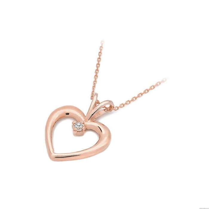 Zawieszka S003 Diament 0,04ct różowe złoto