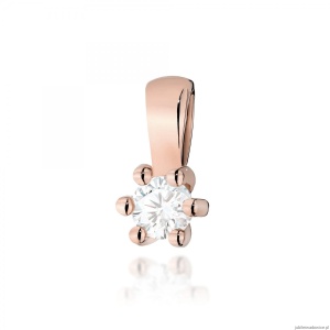 Zawieszka Z0222 Diament 0,10ct różowe złoto