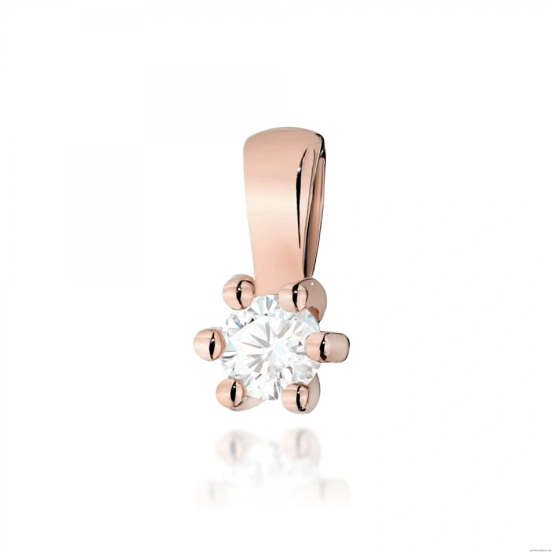 Zawieszka Z0222 Diament 0,10ct różowe złoto