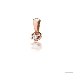 Zawieszka Z0032 Diament 0,12ct różowe złoto