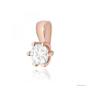 Zawieszka Z0222 Diament 0,30ct różowe złoto