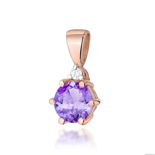 Zawieszka Z0076 Ametyst 0,50ct różowe złoto