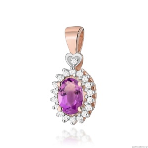 Zawieszka Z0312 Ametyst 0,40ct różowe złoto