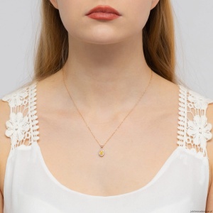 Zawieszka Z0182 Cytryn 0,60ct różowe złoto