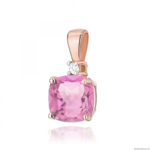 Zawieszka Z003 Różowy Topaz 1,10ct różowe złoto