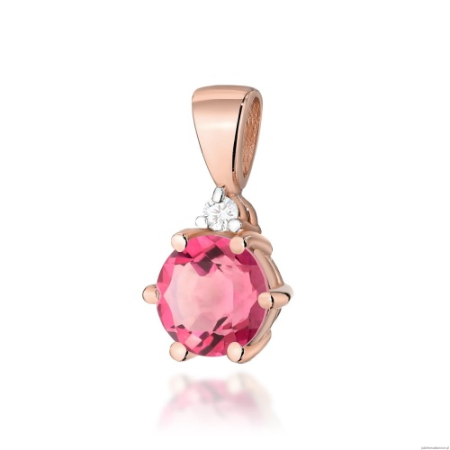 Zawieszka Z0076 Różowy Topaz 0,60ct różowe złoto