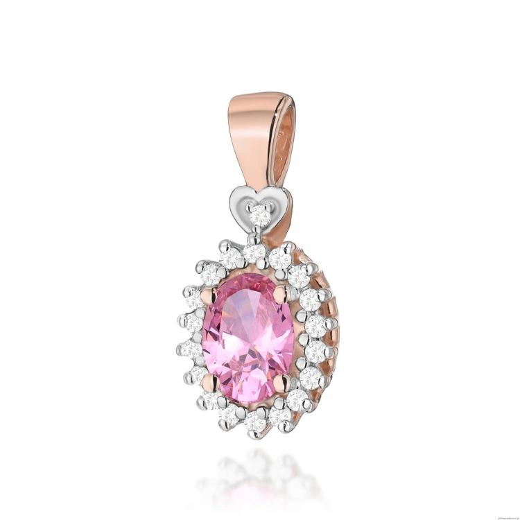 Zawieszka Z0312 Różowy Topaz 0,50ct różowe złoto
