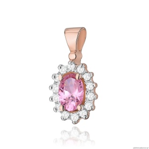 Zawieszka Z0182 Różowy Topaz 0,50ct różowe złoto