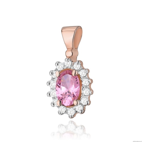 Zawieszka Z0182 Różowy Topaz 0,50ct różowe złoto