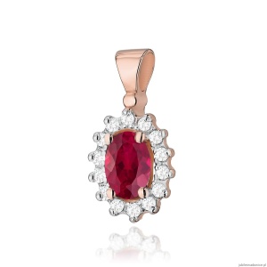 Zawieszka Z0182 Rubin 0,60ct różowe złoto