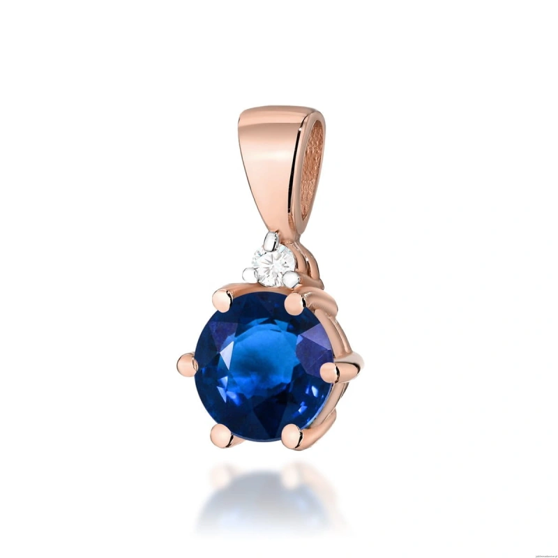 Zawieszka Z0076 Szafir 0,50ct różowe złoto