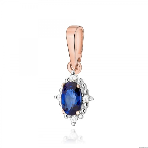 Zawieszka Z0512 Szafir 0,30ct różowe złoto