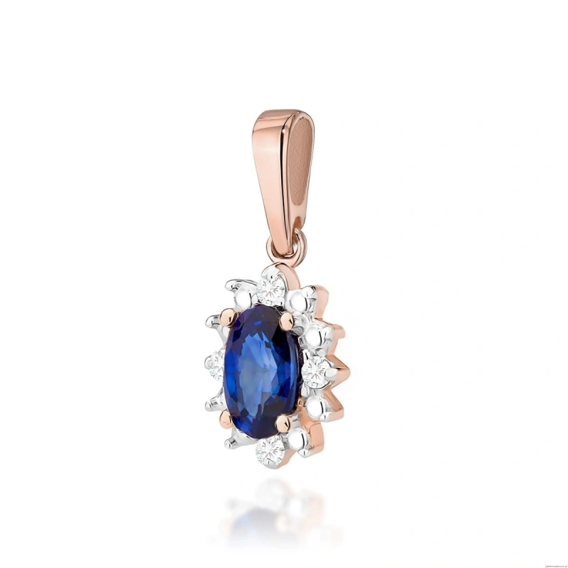 Zawieszka Z0513 Szafir 0,30ct różowe złoto