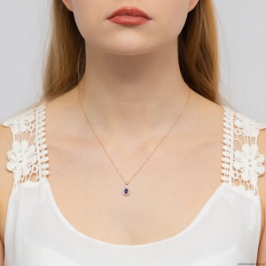 Zawieszka Z0312 Szafir 0,70ct różowe złoto