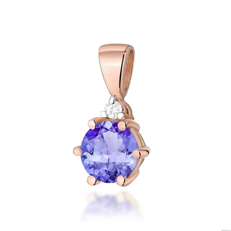 Zawieszka Z0076 Tanzanit 0,50ct różowe złoto